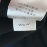 Burberry London Ruffle-Sleeve Polo Dress Black Stretch Cotton Size Medium