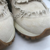 Christian Dior C'est Dior sneakers in ecru fringed suede and mesh, authentic pre-owned with minor wear