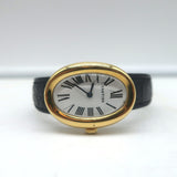 Cartier Baignoire Watch 18k Yellow Gold with Black Crocodile Band