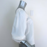 THE GREAT The Eyelet Button Sleep Top White Cotton Size 0