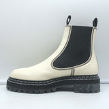 Proenza Schouler Lug Sole Chelsea Boots White Leather Size 38.5