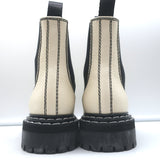 Proenza Schouler Lug Sole Chelsea Boots White Leather Size 38.5