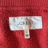 THE GREAT The Slouch Sweatshirt Heirloom Tomato Red Size 0