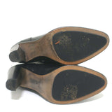 Costume National Cuffed Knee High Boots Black Leather Size 39