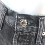 AGOLDE Riley Shorts Vortex Black Distressed Denim Size 24