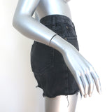 AGOLDE Riley Shorts Vortex Black Distressed Denim Size 24