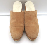 Veronica Beard Grita Clogs Tan Suede Size 6 Platform Mules