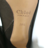 Chloe Wrap-Around Over the Knee Boots Dark Taupe Suede & Leather Size 38.5