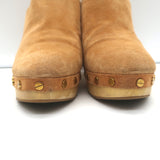 Veronica Beard Grita Clogs Tan Suede Size 6 Platform Mules
