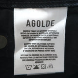 AGOLDE Riley Shorts Vortex Black Distressed Denim Size 24