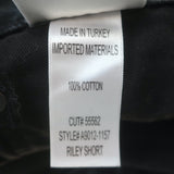 AGOLDE Riley Shorts Vortex Black Distressed Denim Size 24