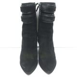 Givenchy Wedge Ankle Boots Black Suede Size 39