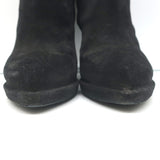 Givenchy Wedge Ankle Boots Black Suede Size 39