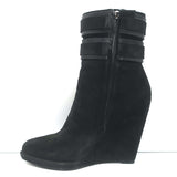 Givenchy Wedge Ankle Boots Black Suede Size 39