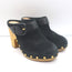 Veronica Beard Dacey Clogs Black Suede Size 6 Platform Mules