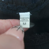 Doen Seine Pointelle tank top, black cotton, gently pre-owned, size M — luxury knit with delicate pointelle detailing