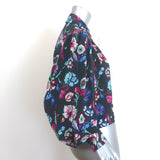 Isabel Marant Valentine Cropped Blouse Floral Print Silk Size 38 Long Sleeve Top