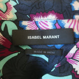 Isabel Marant Valentine Cropped Blouse Floral Print Silk Size 38 Long Sleeve Top