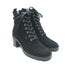 Gianvito Rossi Croft Side-Zip Combat Boots Black Suede Size 39 Lace-Up Booties