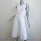 A.L.C. Theresa Sleeveless A-Line Dress White Fringed Knit Size Small
