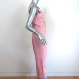 Hunter Bell Button-Up Midi Dress Sloan Pale Blush Cotton Size 8 NEW