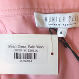 Hunter Bell Button-Up Midi Dress Sloan Pale Blush Cotton Size 8 NEW
