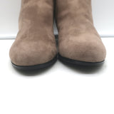 Prada Zip-Back Ankle Boots Taupe Suede Size 38.5