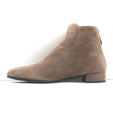 Prada Zip-Back Ankle Boots Taupe Suede Size 38.5