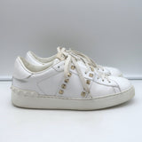 Valentino Rockstud Untitled Sneakers White Leather Size 39