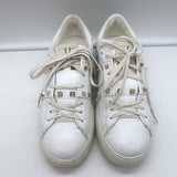 Valentino Rockstud Untitled Sneakers White Leather Size 39