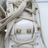 Valentino Rockstud Untitled Sneakers White Leather Size 39