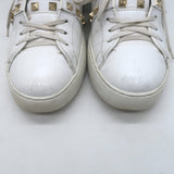 Valentino Rockstud Untitled Sneakers White Leather Size 39
