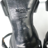 Saint Laurent Tribute 75 Platform Sandals Black Leather Size 40 T-Strap Heels