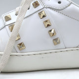 Valentino Rockstud Untitled Sneakers White Leather Size 39