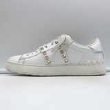 Valentino Rockstud Untitled Sneakers White Leather Size 39