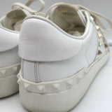 Valentino Rockstud Untitled Sneakers White Leather Size 39