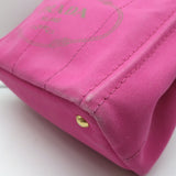 Prada Canapa Logo Tote Pink Canvas Small Shoulder Bag