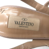Valentino Rockstud caged slingback pumps in black patent and poudre leather, pre-owned with authentic designer details