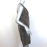 Saint Laurent Micro-Studded Mini Halter Dress Rose Gold/Black Size Extra Small