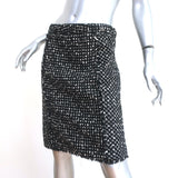 Chanel Tweed Skirt Black/White Wool-Blend Size 38