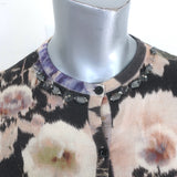 Christian Dior Jeweled-Neck Cardigan Black/Multi Floral Print Size US 6