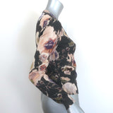 Christian Dior Jeweled-Neck Cardigan Black/Multi Floral Print Size US 6