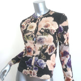 Christian Dior Jeweled-Neck Cardigan Black/Multi Floral Print Size US 6