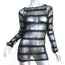 Anne Fontaine Long Sleeve Top Carolane Black Striped Tulle Size 40