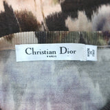 Christian Dior Jeweled-Neck Cardigan Black/Multi Floral Print Size US 6