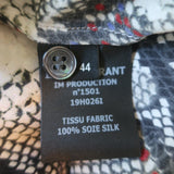 Isabel Marant Lamia Blouse Snakeskin Print Silk Size 44 Long Sleeve Top