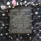 Isabel Marant Etoile metallic boucle tweed jacket in black multi, pre-owned luxury with padded shoulders