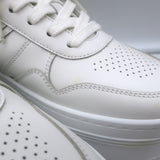 Celine Block Platform Low Top Sneakers White Leather Size 35