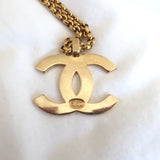 Vintage Chanel 98P Interlocking CC Logo Necklace Gold