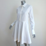 Stella McCartney Shirtdress Leila White Cotton Pique Size 40 Long Sleeve Mini